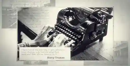 照片幻灯片历史动画模板AE视频