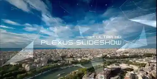 Plexus幻灯片4k抽象艺术和商业AE视频