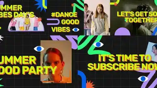 夏季促销广告动画显示AE视频