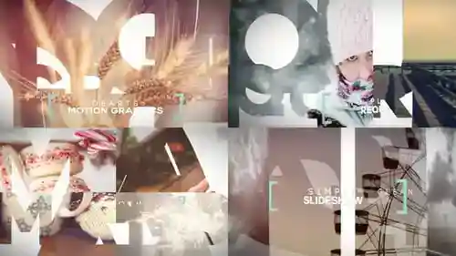 简单干净的幻灯片电影和企业AE视频