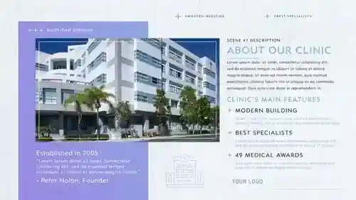 医疗保健诊所促销促销和企业AE视频