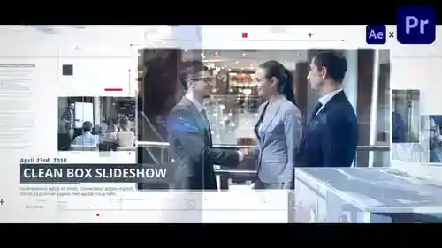 3D立方体幻灯片视频显示AE视频