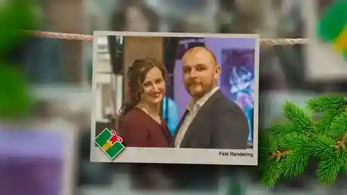 圣诞节照片库视频显示企业AE视频