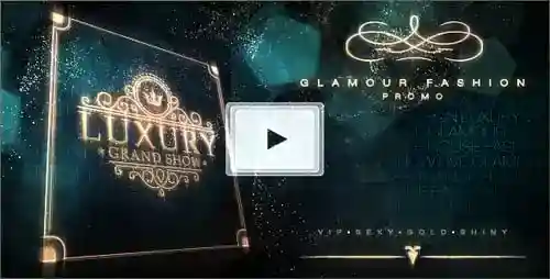 豪华大展魅力金色促销奖项和黄金AE视频