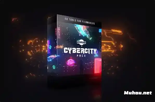 告别复杂建模！赛博朋克未来科技感 CYBERCITY 110+ 拖拽式特效库+音效包