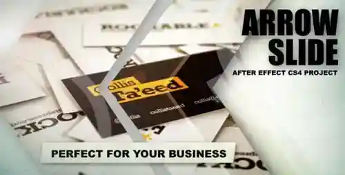 箭头幻灯片视频显示AE视频