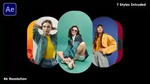 3D轮播幻灯片轮播视频和3dsslide AE视频