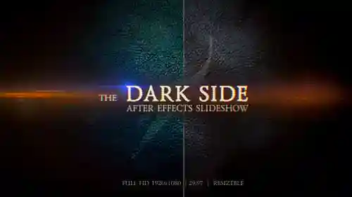 黑暗面商业和创意片头AE视频