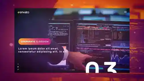 科技数字公司幻灯片公司和清洁AE视频