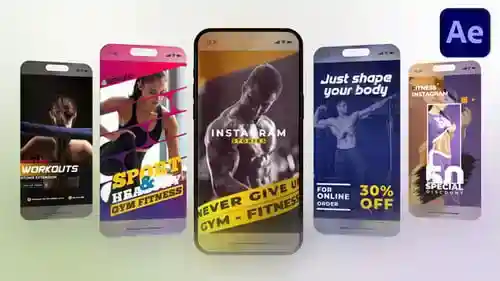 手机竖屏Instagram广告AE视频