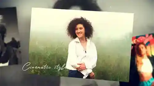 照片回忆幻灯片 | 图库，视频显示ft。照片回忆和美丽的爱AE视频