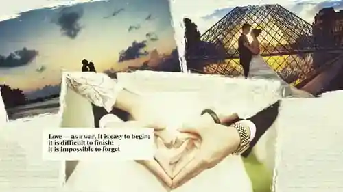 照片撕裂艺术油漆幻灯片AE视频