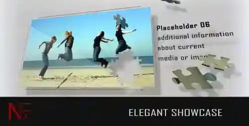 优雅的展示时尚和益智拼图AE视频