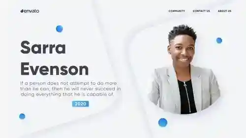 商业和企业白色简介包装网页动画AE视频