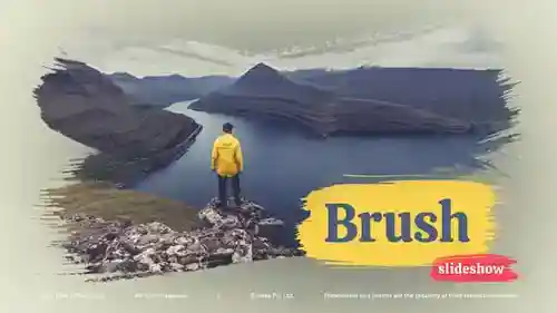 画笔中国风笔刷出的幻灯片和动画AE视频