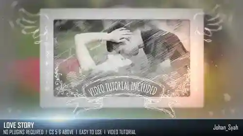 爱情故事和订婚婚礼相册AE视频