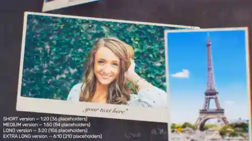 鼓舞人心的幻灯片3d专辑和生日照片AE视频