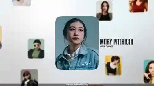 快速照片垂直旋转木马照片拼贴和3d AE视频