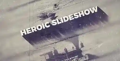 英雄故事幻灯片历史和画廊展示展示AE视频