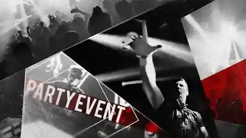 积极的视觉VFX效果和俱乐部活动AE视频