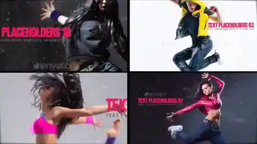 快速动态幻灯片Fast相册break beat AE视频