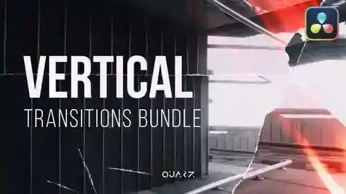 电影和灯光效果的动态垂直视频过渡达芬奇模板