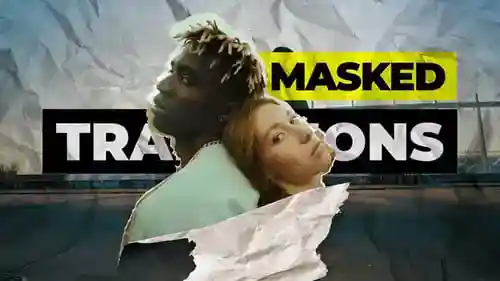 动态纸撕裂过渡效果纸撕裂过渡和漫画达芬奇模板