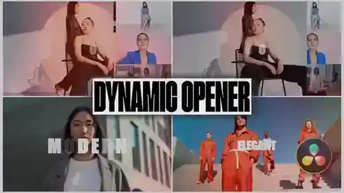 快速动态片头与现代动力学排版介绍达芬奇模板