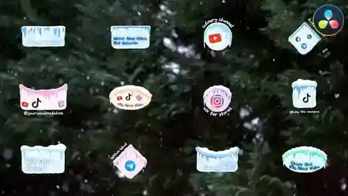 冰雪和冬季达芬奇元素动画模板