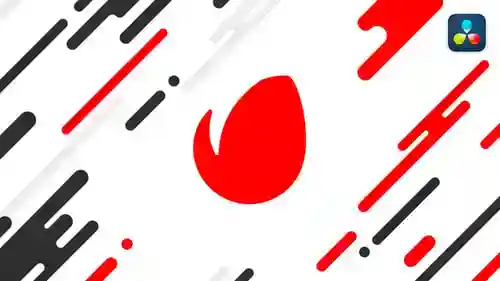 YouTube视频的动态几何过渡视频编辑达芬奇模板