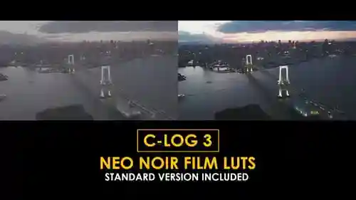 适用于C的Neo Noir电影lut-Log3视频素材达芬奇模板
