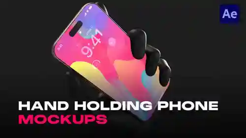 3D手机模型，视频显示3d iphone和3d可视化AE视频