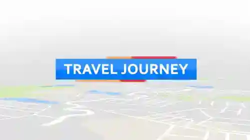 旅行地图旅行路线制作者，视频显示英尺路线和航空AE视频