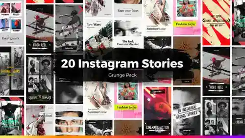 20个Instagram垃圾故事，视频显示英尺。instagram和动画横幅视频