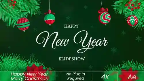新年快乐，视频显示英尺。新年和bokeh AE视频