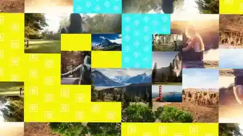 现代幻灯片，视频显示英尺。干净优雅的AE视频