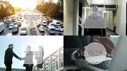 企业片头介绍报价，视频显示英尺。商业和几何AE视频