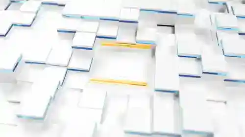 英尺徽标展示和立方体达芬奇模板