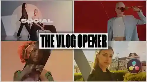 与达芬奇解决达芬奇模板兼容的Vlog片头，片头ft. vlog片头和动力学排版