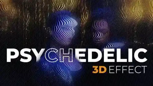 迷幻效果3D，元素英尺迷幻和3D效果与达芬奇解决达芬奇模板兼容