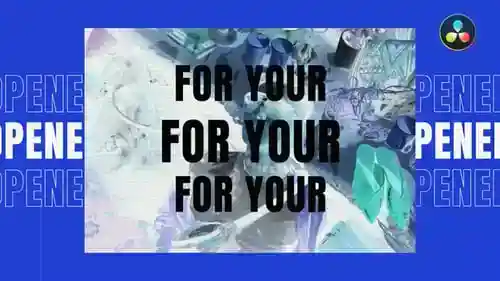 达芬奇解决的短徽标片头，片头英尺。与达芬奇解决达芬奇模板兼容的徽标和简介
