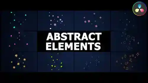 抽象艺术闪耀 | DaVinci Resolve，Elements ft. sparkles & 抽象艺术与DaVinci Resolve达芬奇模板兼容