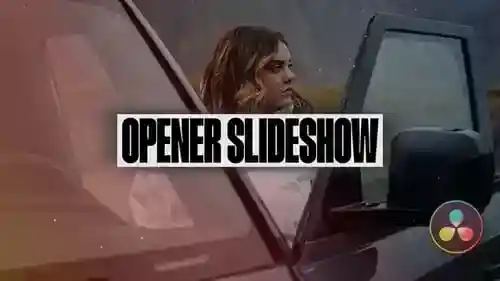片头幻灯片，片头英尺。DaVinci Resolve dynamic & Opener与达芬奇模板兼容